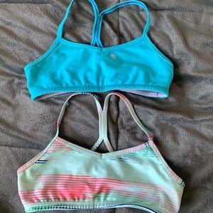 2 ivivva sports bras size 12